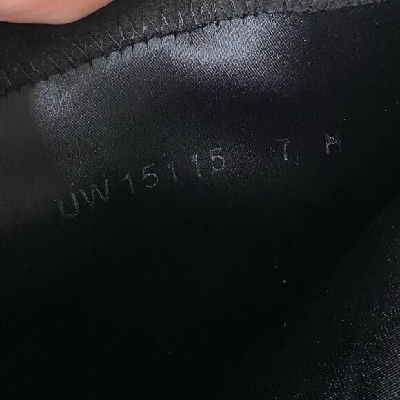 Stuart Weitzman Lowland Stretch Leather Suede Over-the-Knee Boots Black Size 7 - Picture 9 of 9